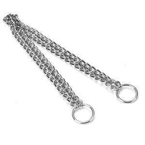 Guinzaglio a Catena per Cani in Acciaio Inossidabile Cromato, Regolabile, a <span class=keywords><strong>2</strong></span> o 3 File, per Addestramento, Resistente, per Grossisti - Product Image 3
