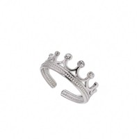 Bague ouverte en acier inoxydable avec zircon, style cour royal, couleur or, haut de gamme, de la marque Esign-sense