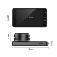 Caméra de tableau de bord de voiture 1440p 170° avec enregistrement vidéo en streaming Full HD 1080p, rétroviseur moniteur DVR