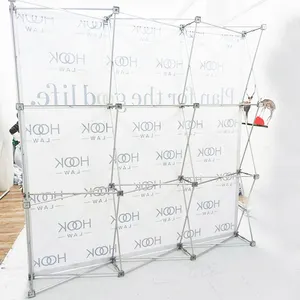 Custom 3x3 3x4 Promotion Portable Backdrop Custom Fabric Pop Up Booth Advertising Trade Show Display Stands Exhibition Banner