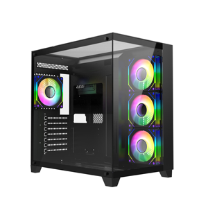 Vente en gros d'usine OEM nouveau boîtier de jeu en verre à trois faces panneau de verre supérieur vision complète armoire d'<span class=keywords><strong>ordinateur</strong></span> - Product Image 1