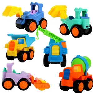 Yüksek kaliteli çin üretici mini plastik çocuk oyuncak küçük ev araba binmek araba çocuk için 6 adet bir set