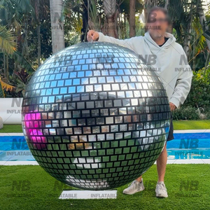 Shiny Silver Mirror Ball Inflatable for Stage Large Metallic Balls <b>Customized</b> Shiny Silver Mirror Ball Inflatable for Stage Larg - Product Image 6