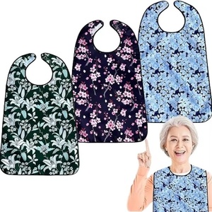 Washable <strong>Adult</strong> <strong>Bibs</strong> Reusable Waterproof Clothing Protector for Elderly Patients and Nursing Home Care - Product Image 1