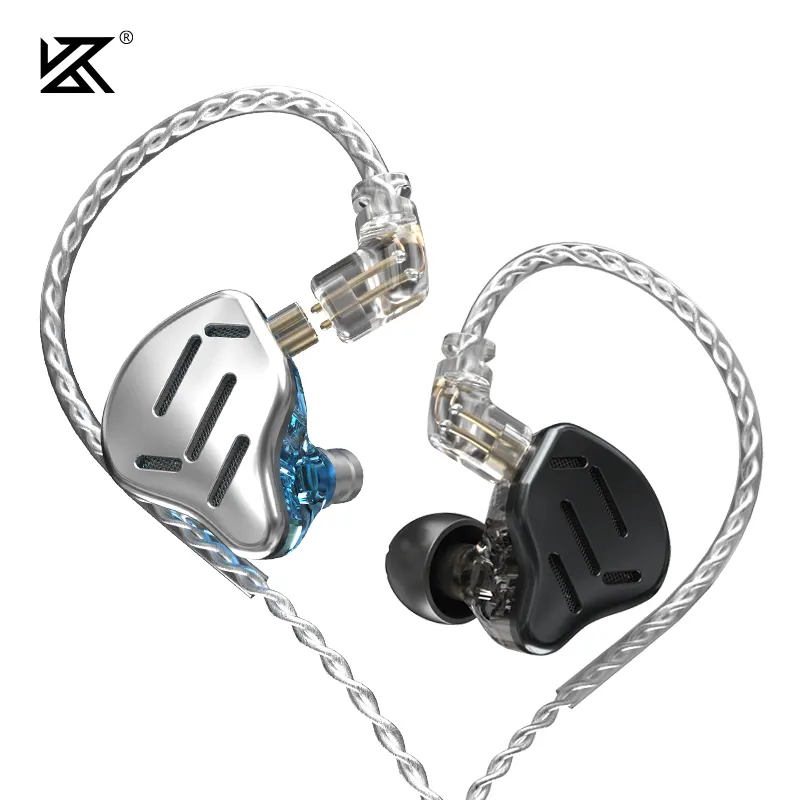 KZ ZAX 7BA1DDモニターヘッドセット16ユニットHIFIベースインイヤーイヤホンハイブリッドテクノロジーノイズキャンセリングイヤフォンスポーツヘッドフォン