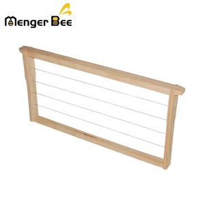 Marcos de colmena Langstroth profundos de madera de pino de Nueva Zelanda personalizables Menger Bee, ensamblados con ojales de alambre de acero inoxidable de 4x5 mm - Product Image 3