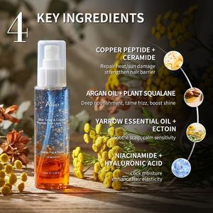 Olio Essenziale per Capelli OEM ODM Protettivo dal Calore Idratante Trattamento alla Cheratina Anti-Crespo Vegano Naturale - Product Image 3