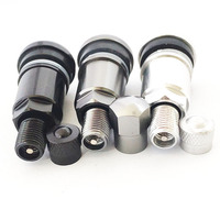 Roue en aluminium massif Toolon MS525 AL avec pneu sans chambre à air, valve pour moto avec bouchon de valve et tige