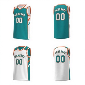 Camiseta de Baloncesto Personalizada con Nombre de Equipo 00, Impresión Sublimada, Cuello en V, Sin Mangas, Unisex, para Adultos, Transpirable, de Poliéster - Product Image 1
