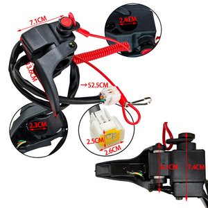 KG-083 越野车拇指加速器，易于安装，带红色安全绳，耐磨防滑设计 - Product Image 3