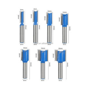 Juego de brocas rectas para enrutador de carpintería, vástago de 8mm, fresa de carpintero, diámetro de corte de 6/8/10/12/14/18/20mm, 1 unidad - Product Image 5