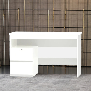 High Quality Contemporary Foldable Automatic Commercial Office <b>Desk</b> Made Malaysia 1375 OEM Customizable Oak Wood Panel Furniture - Product Image 1