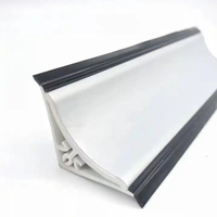 Plinthe d'armoire de cuisine profilée d'étanchéité murale en PVC Plinthe d'armoire en PVC monocouche argentée