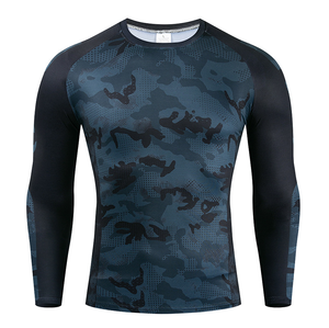 T-shirt de sport à manches longues de compression, couche de base, séchage rapide, respirant, avec logo personnalisé, pour la course, la gym et l'entraînement - Product Image 4