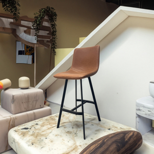 <span class=keywords><strong>Tabouret</strong></span> <span class=keywords><strong>de</strong></span> <span class=keywords><strong>bar</strong></span> avec repose-pieds pour petit-déjeuner en similicuir/tissu <span class=keywords><strong>taupe</strong></span> - Product Image 6