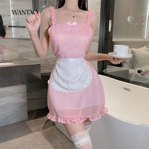 New Design Maid Outfit Cosplay Lingerie Women Halloween Look Wear Maid Costume <strong>Sissy</strong> Sheer Mesh <strong>Dress</strong> Anime Naughty Role Play - Product Image 2