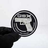 Autocollants tactiques lumineux en PVC souple pour sac à dos, avec Velcro, motif médaille morale Glock transfrontalière
