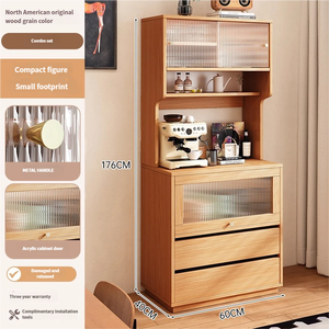 ตู้ข้างไม้สไตล์โมเดิร์นสำหรับช่องว่างในครัว ใช้ในบ้าน ตู้เก็บของแบบรวม ช่องเก็บ<span class=keywords><strong>ไมโครเวฟ</strong></span> - Product Image 3