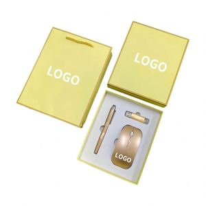 Custom Logo Business Mouse <b>Gift</b> Set Advertising 3pcs Office Holiday Set <b>Gifts</b> with Box - Product Image 1
