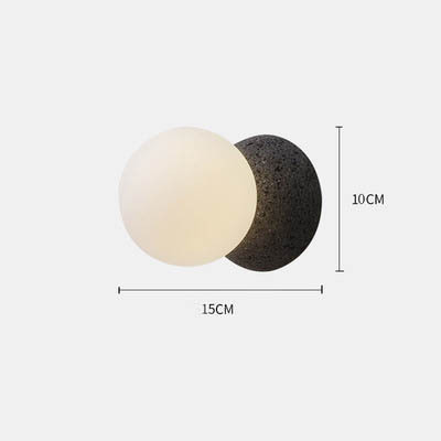 Lámpara de pared de cemento negro