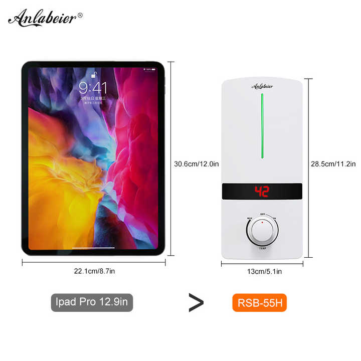 Wall Mounted Electric Water Heater for Ethiopia Small Size ABS Plastic OEM ODM Instant Geyser