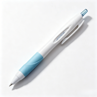 Stylo à bille rétractable Mitsubishi Uni JETSTREAM 0,5 mm blanc avec corps en plastique noir SXN-150-05 pour les 8-13 ans