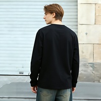 T-shirts à manches longues pour hommes, personnalisables avec logo brodé, 100% coton, haute qualité, vêtements décontractés et sportifs, t-shirts unis