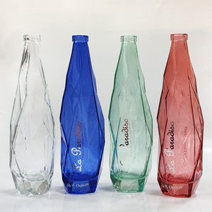 Tùy Chỉnh Màu Sang Trọng Hình Dạng Độc Đáo 500Ml Chai Nước Trái Cây Soda Nước Giải Khát Uống Nước Khoáng Chai Thủy Tinh Với Nắp - Product Image 2