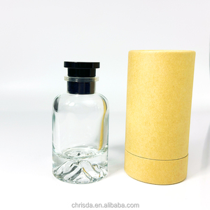 Bouteilles de parfum en verre volcaniques de luxe de 30ml 50ml 100ml <span class=keywords><strong>creux</strong></span> fond épais <span class=keywords><strong>couvercle</strong></span> en forme de cylindre boîte d'atomiseur Options multicolores - Product Image 1