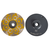 Disques diamantés de 4 pouces remplis de résine avec liant métallique, grains moyens/fins/grossiers pour outils de débavurage du granit