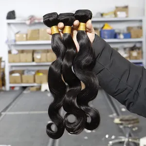 Tissage en lot brésilien naturel Remy péruvien — Sangita, cheveux vierges bruts sans traitement, Extension de cheveux humains, trame unique, vente en gros