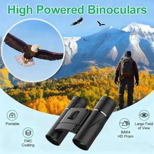 Venta caliente potente 500x25 binoculares compactos plegables de largo alcance con alcance impermeable diario para turismo telescopio turístico - Product Image 3