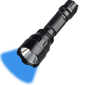 Bán Sỉ Không Thấm Nước 450nm UV Blue LED Light Flashlight <span class=keywords><strong>Torch</strong></span> Với 18650 Pin Có Thể Sạc Lại - Product Image 1