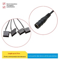 Adaptador de Corriente CC a Cable de Ventilador de Caja de Ordenador de Cobre Libre de Oxígeno de 4 Pines, Divisor de Ventilador de 12V de Uno a Cuatro
