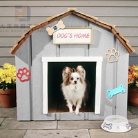 Bois inachevé chien os découpes blanc en bois chien patte découpe peinture Graffiti artisanat créatif ornements pour animal de compagnie maison décor
