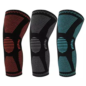 Custom Logo Outdoor Exercise Sports Knee Sleeves Pads Support Leg Wraps Patella Protection Gym Power Lifting Knee Brace Support