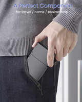 Clavier pliable sans fil OEM ODM à trois volets, clavier portable de poche avec pavé tactile pour tablette et téléphone, directement de l'usine