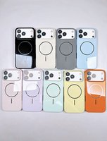 Vente en gros coloré Macaron poudre pailletée PC dur couverture complète anti-chute magnétique étuis de téléphone intelligent pour Iphone 17