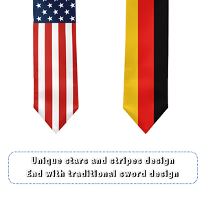 Écharpe de graduation en satin pour adultes, 13*180CM, États-Unis et Allemagne, Études à l'étranger internationales - Product Image 3