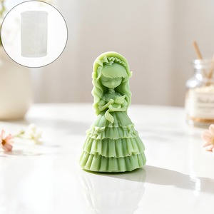3D Lolita Girl Silicone <b>Mold</b> Cute Princess Ornament <b>Mold</b> DIY Plaster <b>Candle</b> Craft <b>Mold</b> - Product Image 6