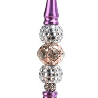 Embouts de chicha de luxe arabes en acier inoxydable avec diamants dorés, accessoires pour chicha, embout buccal pour chicha