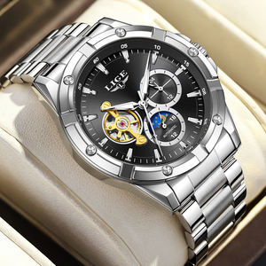 Reloj de Pulsera de Buceo Unisex, Mecánico, Automático, con Tourbillon, Diseño Casual, de Acero Inoxidable, con Fase Lunar, OEM ODM - Product Image 1