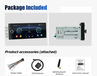 Radio Mobil Android Single 1DIN 6.86 Inci dengan Layar Sentuh Wireless CarPlay, Pemutar Audio Video GPS dengan BT, GPS, WiFi, FM