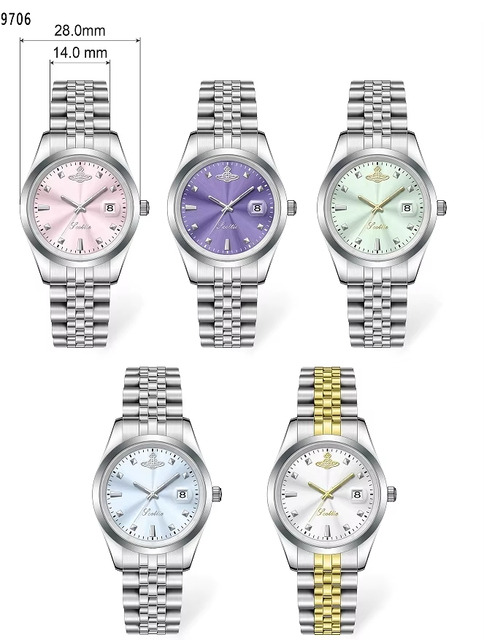 Scottie 9706 Quartz Watches Stainless Steel Strap Watches Water Resistant Premium Fashion in Stock Ladies Wristwatches
