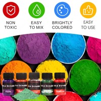 Poudre de mica 12 couleurs, pigment minéral naturel, colorant pour gypse, ciment, plâtre, béton, savon, bougie, résine époxy, nail art, artisanat fait main