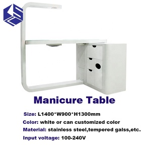 Table à ongles professionnelle KSL ultra-luxe, <span class=keywords><strong>mobilier</strong></span> de salon moderne ventilé avec lampe LED pour usage en centre commercial - Product Image 3