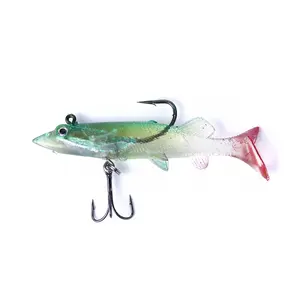 10cm 20g T Tail Soft bait Silicone Swim baits Artificial Bionics Fish Wobblers shad Bass pike Carp Fishing Lure jig head