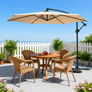 Bán Buôn Đồ Gỗ Ngoài Trời dù để che nắng Vườn Chuối overhanging bãi biển hiện đại sắt ô 3m Patio ô dù & căn cứ - Product Image 1