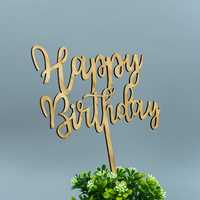 Décorations de gâteaux personnalisées en bambou en forme de chiffres et lettres pour la pâtisserie d'enfants - Vente en gros