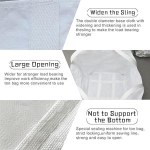 Sacs en vrac robustes en polypropylène tissé avec fond plat pour usage industriel et agricole - Product Image 4